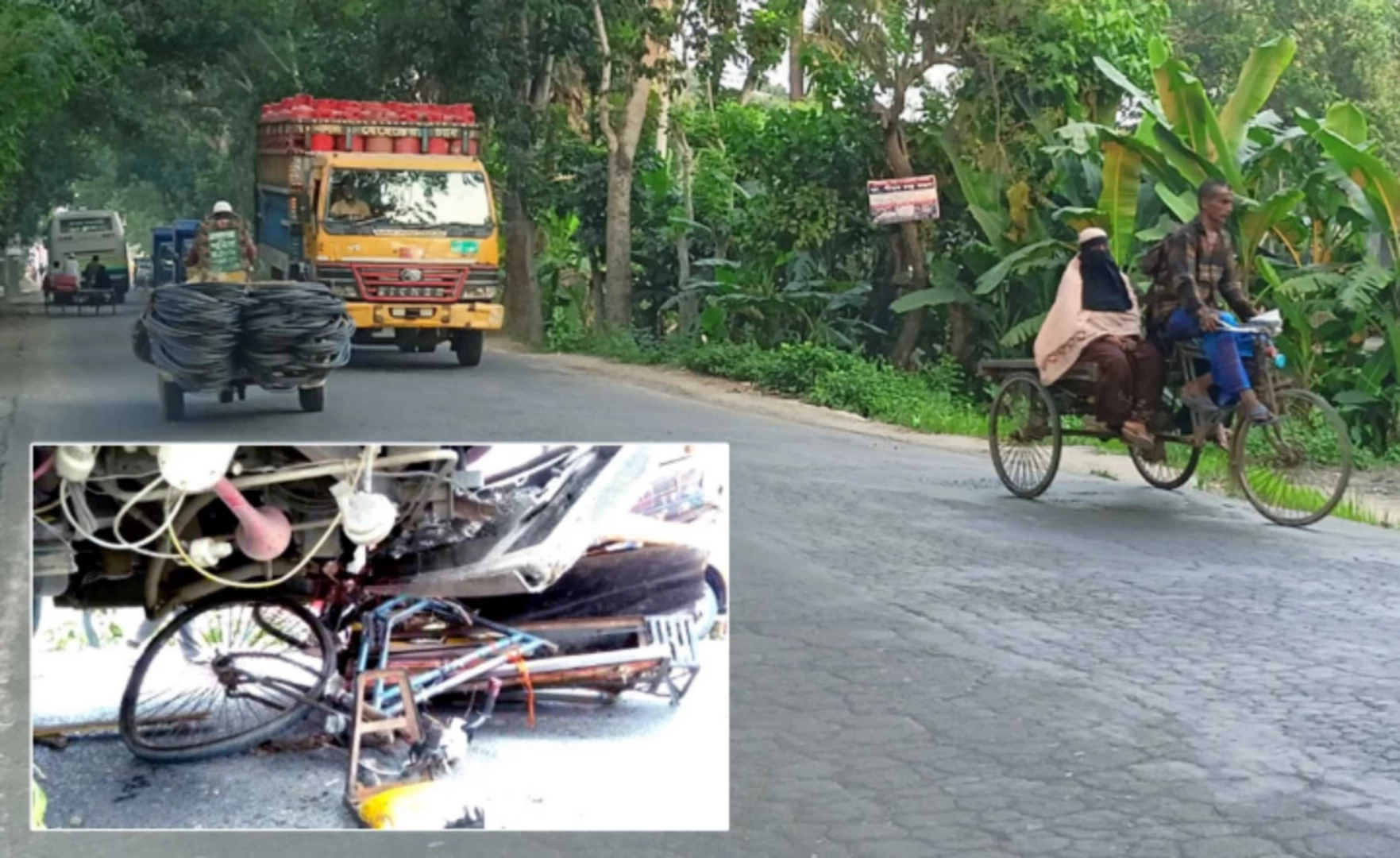বগুড়ায় সড়ক বেপরোয়া থ্রি-হুইলারে প্রাণ গেল যুবকের