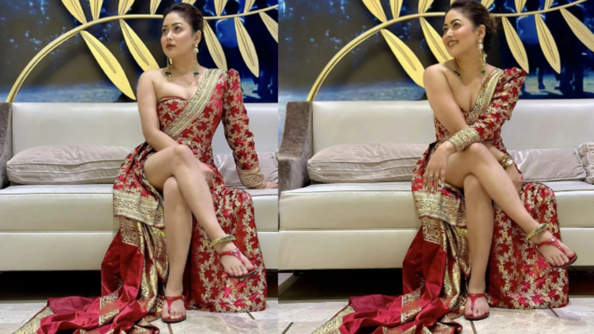 কানে বেনারসিতে ধরা দিলেন ভাবনা