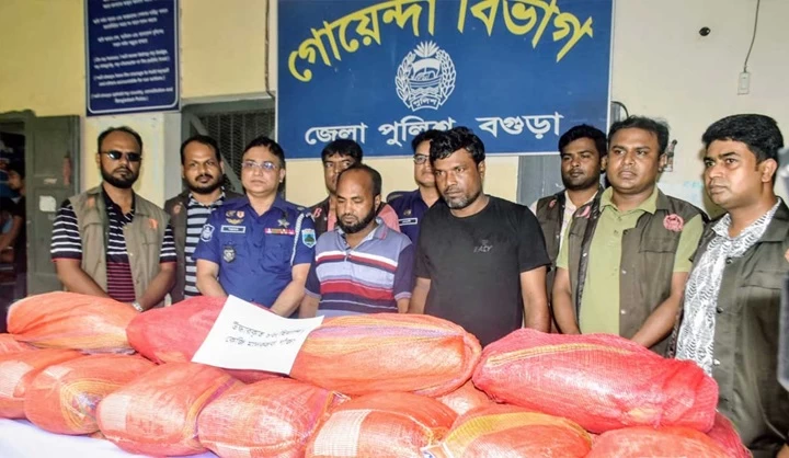 প্রাইভেটকারে ৮৬ কেজি গাঁজা, পিছু নিল গোয়েন্দা পুলিশ